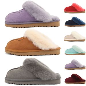 Australien-Hausschuhe, Designer-Schuhe für Damen, Pelz-Slides, pelziger Slipper, Kastanie, Rosa, Schwarz, Marineblau, Bule, klassische, bequeme Winter-Hausschuhe, Trainer