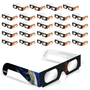 25 팩 솔라 이클립스 안경 NASA 승인 공장 CE 및 직사광선보기를위한 ISO 인증 이클립스 쉐이드
