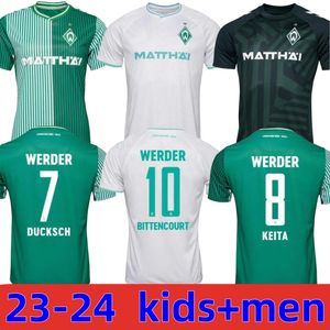 23 24 maglie da calcio Marvin Ducksch Leonardo Bittencourt NERO VERDE 2023 2024 FRIEDL PIEPER CALCIO TOP THAILANDIA QUALITÀ kit uomo bambino CAMICIE