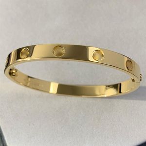 Love gold bangle Au 750 18 K never fade 16-21 size with box with screwdriver official replica top quality luxury brand jewelry pre247d