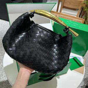 10A Woman Crochet Sardine Bags designer bag weave handbag lady tote bag medium totes Fish Handle Leather