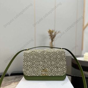 Designer Tofu Borse Lowwe Brand Crossbody Handbag femminile in pelle femminile Jacquard Flip Pulfere