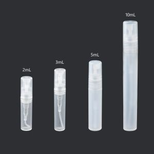 Großhandel 2 ml 3 ml 5 ml 10 ml PET-Kunststoff-Parfümflasche Leere nachfüllbare Sprühflasche Kleiner Parfümzerstäuber Transparentes klares Parfüm LL