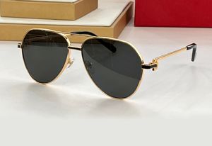 Vintage-Pilot-Sonnenbrille mit goldfarbenen grauen Gläsern für Herren, Designer-Sonnenbrillen, Gafas de sol, Designer-Sonnenbrillen, Occhiali da sole, UV400-Schutzbrillen
