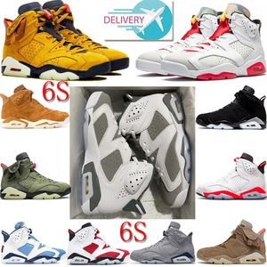 Clássico Jumpman 6 Sapatos de Basquete Mens Mulheres 6s Couro Designer Sapatilhas Toro Red Oreo Midnight Navy UNC Georgetown Infravermelho Universidade Azul Treinadores Tamanho 36-47