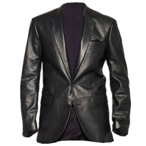 Men's Leather Faux 100 Sheepskin Mens Blazer Coat 4XL Windbreaker Jackets For Man Dress Suit Overcoat Oversized 230908