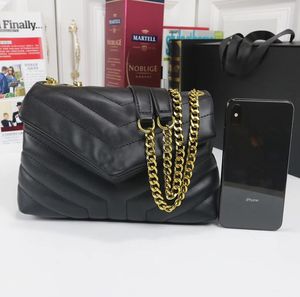 Dupe Designer Chain Bag Envelope Shoulder Bag Women's Fashion Luxury Leather Messenger Bag Stripe Mönster utan Box Bag Organizer Insert