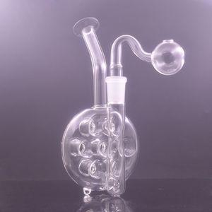 Atualizar vidro bong ash catcher Swiss Perc 14mm Percolator dab rig Bongos de vidro Tubos com tubo de queimador de óleo de vidro masculino e peças de fumar