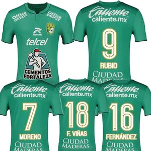 23-24 Leon Futebol Jerseys Personalizado Mexico Club Thai Quality Football Uniform Home 18 F.VINAS 7 MORENO 9 RUBIO 8 RODRIGUEZ 16 FERNANDEZ Customized Wear