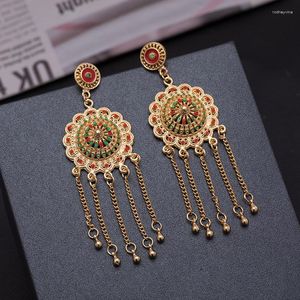 Dangle Küpeler 24K Altın Renkli Pirinç Kara Kadınlar için Connection Charms Yüksek Kaliteli DIY Aksesuarlar Tassel Takı Bulguları