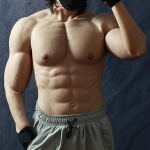 Body realista de silicone falso para barriga, com braços musculosos, simulação de peito falso para homens e mulheres, shemales, cosplay masculino316y