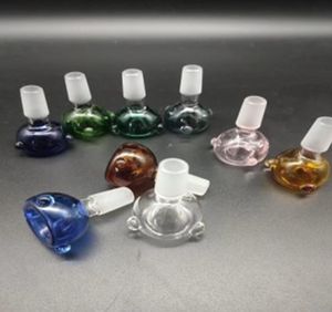 Colorful 14mm and 19mm joint glass bowl nail for dry herb glass Accessories for glass bongs water pipes Random color