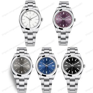 5 Colors High Quality Asian Watch 2813 Automatic Mechanical Watchs Grey Men's Watch M114300-0001 39mm Purple Dial Stainless S241w