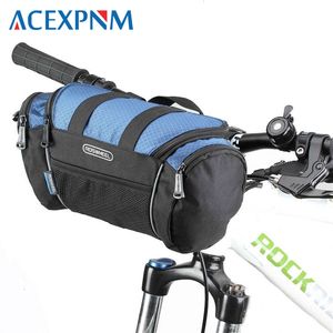 Panniers Çantaları 5L Bisiklet Bisiklet Bisiklet Çantası Gidon Ön Tüp Pannier Sepet Paketi Dağ Yolu Suya Dayanıklı Aksesuarlar 230907