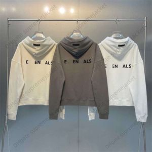 Esential hoodie street fashion brand back rubber letter-printed sweatshirt oversize hip-hop loose classic unisex pullover coat