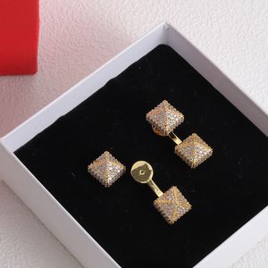 Lyxiga stora guldörhängen för Lady Women Crystal Girls Ear Studs Set Designer Jewelry Earring Valentines Day Gift CHD23090810 Skystrick