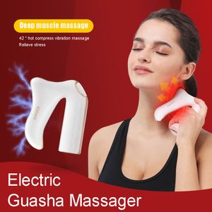 Helkroppsmassager Electric Guasha Forming Massage Meridian Fascial Knife Muscle Relax Hudlyftning Tätt Anti Wrinkle 230907