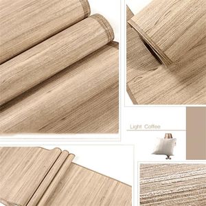 Wallpapers 9.5m Imitation Straw And Japanese Sushi Restaurant Living Room Bedroom Tatami Wall Stickers Chinese Retro Wood Grain Wallpaper