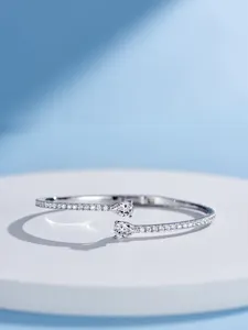 2023 Luxury Quality Charm Punk öppnade armband med diamant i silverpläterad stämpel PS7637B