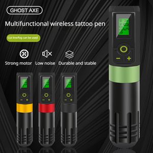 Máquina de tatuagem 2000mAh Caneta profissional sem fio Poderoso display LED digital motor de baixo ruído para ferramentas de arte corporal artistas 230907