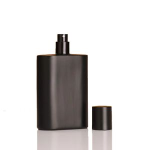 Matte Black Glass Perfume Bottles 30ml 50ml 100ml Flat Square Light Proof Fine Mist Sprayer Bottle