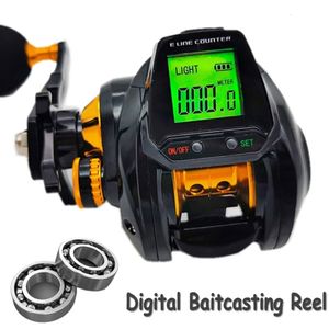 Fly Fishing Reels2 63 1 Digital Baitcasting Reel With Accurate Line Counter Large Display Bite Alarm Left Hand Counting Fish Reels Tackle 230907