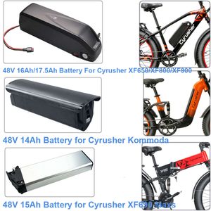 Abnehmbarer 48V 15Ah 16Ah 17Ah Lithium-Ionen-E-Bike-Akku Cyrusher XF650 XF800 XF900 XF690 Kommoda Elektrofahrrad-Akku 1000W