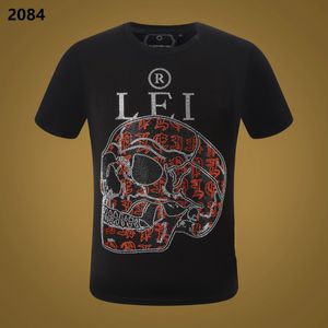 Herren-T-Shirts – Marken-T-Shirt für Herren, PP-Schädel, Diamant, Teddybär, Strasssteine, Baumwolle, lässig, kurzärmelig, Hip-Hop-T-Shirts mit O-Ausschnitt, Kleidung 1688