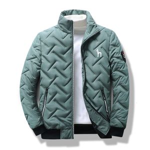 Men's Jackets Autumn and Winter HAZZYS Men's Down Cotton Plush Cotton Jacket Baseball Collar Wind proof Waterproof Jacket Checker Diamond 230907