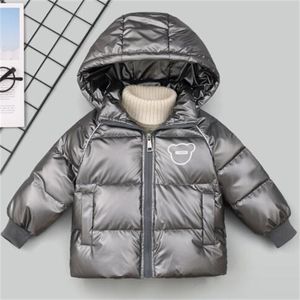 Детский пуховик, новая детская короткая куртка на хлопковом подкладке с капюшоном, теплое пальто на хлопковой подкладке осенью и зимой