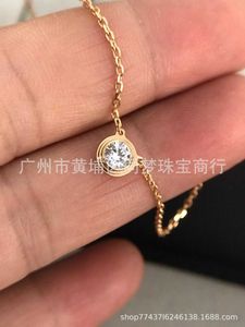Designer Brand Gold material Carter thread necklace rose gold temperament fashionable and minimalist exquisite version clavicle chain TXY0