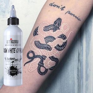 Tatuaż atramenty piętno 120 ml biały atrament profesjonalny naturalny stały pigment na tatuaże i body Bezpieczne kolorowanie