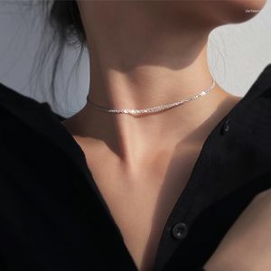 Choker Soft Cauliflower Chain Sparkling Clavicle Necklace Ladies Wedding Accessories Silver Punk Gothic