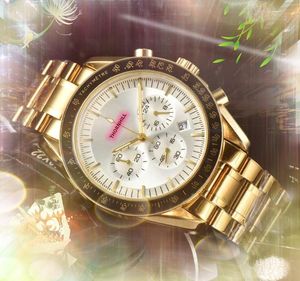 Orologio meccanico automatico da uomo cronometro cassa in acciaio inossidabile cinturino al quarzo batteria super funzione completa cronografo al quarzo orologi relogio masculino