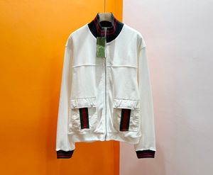 Autumn Winter New Brand Designer Jacket Fashion Pocket Stitching Design Knickad jacka USA Size Luxury Mens White Jacket