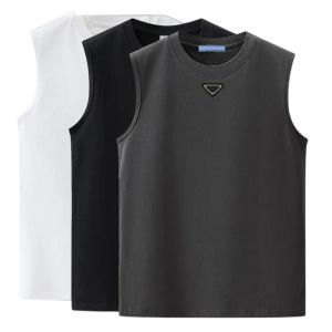 p-ra shirt for men fashion designer mens polos tees tshirts tank top summer cotton round neck sleeveless vest brands womens mans solid loose fit bottoming shirt vests
