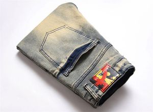 Man jeans designer jeans lila jeans rak mager byxor mode jeans mens trend märke vintage byxa mens size29-36