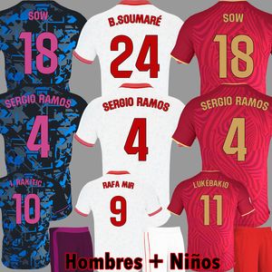23 24 Sergio Ramos Sevilla FC Soccer Jersey Lamela Sow Football Dorts I.Rakitic L.Ocampos J.Navas Suso Munir