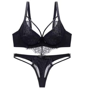 Designer-Mädchen Schönheit zurück AB plus Größe Mode Unterwäsche große sexy Push-up-BH Set Unterwäsche Spitze sexy Tanga