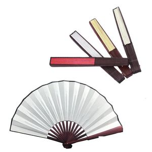 Party Favor 10 Inch Diy Blank Målning Folding Fan Solid Color Silk Tyg Show Dance Fans Drop Delivery Home Garden Festive S DHGARDEN DHLBM