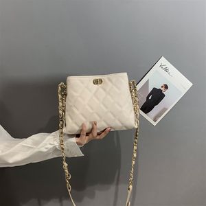 Sacos crossbody 2022 bolsa pequena mulher estilo de moda senhoras de um ombro mensageiro corrente losango de alta capacidade bolsa287n