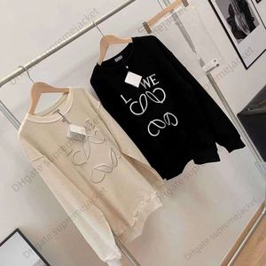 Design Sweatshirt Lowe Brand Coat Autumn and Winter Wear Round Neck Long Sleeve Men's Reverse Shirt Women Embroidered Floral Warm Top Par Dress