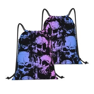 Aufbewahrungstaschen Skeleton Dstring Bag Mode Rucksack Licht Sackpack String Cinch Wasserdicht für Sport Gym Beach Shop Yoga Drop Lieferung Otqyp