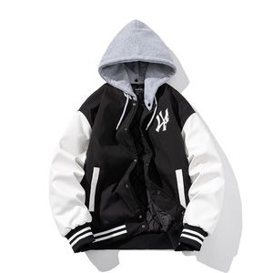 Fashion Mens Leather Jacket Designer Winter Autumn American Baseball Coat ML Letter Embroidered MA Contrast Color Panelled Varsity CP Jackets