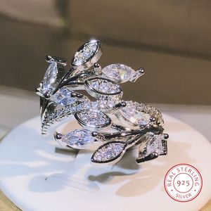 Alyans 925 gümüş el yapımı vaat kristal yüzüğü AAA CZ Zirkon Nişan Aly Band, Kadınlar İçin Parti Partisi Takı 230907