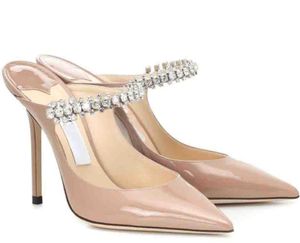 JC Jimmynessity Choo Dress Ladies Party Slipper Bing Shoes Pumpar Lyxiga varumärken Womens High Heels Crystals Ankle Strap Wedding BoxeU31578733
