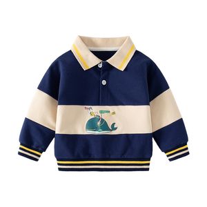 Bluzy bluzy wielorybów chłopców maluch kurtka bawełniane dzieci z długim rękawem
