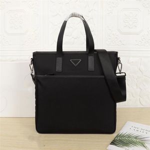 Borsa per laptop di design con valigetta in nylon impermeabile nero da uomo di grande capacità, classica borsa da ufficio alla moda293L