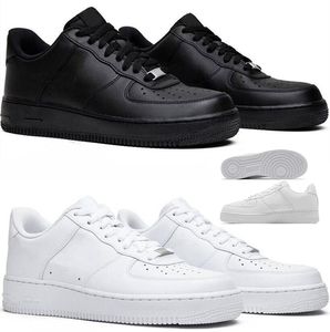 AF1 Sneakers Fashion Mens Womens Shoes Classic Triple Black and White Flat Platfor