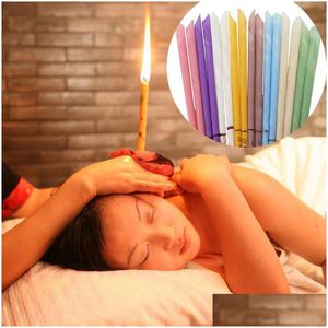 Candles Therapy Ear Candle Aromatherapy Bee Wax Auricar Coning Tapered Care Sticks 8 Colors Drop Delivery Home Garden Decor Dhgarden Dhxji